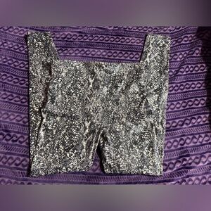 SPANX Monochrome Snakeskin Leggings